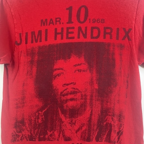 Stone Free - Vintage Jimi Hendrix Red Voodoo Child Shirt Size Small - Picture 3 of 7